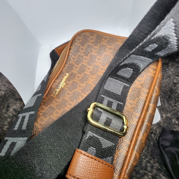 Karl Lagerfeld Monogram purse with long crossbody strap with Name on it. - Picture 10 of 16